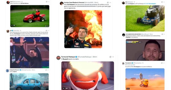 Los memes del GP de México: la largada de locos que complicó a Colapinto, la sorpresa por Bearman y la furia de Russell