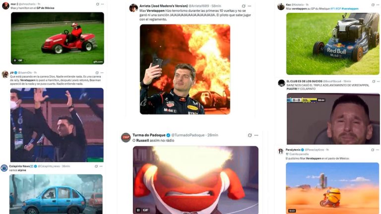 Los memes del GP de México: la largada de locos que complicó a Colapinto, la sorpresa por Bearman y la furia de Russell