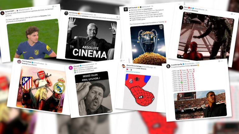 Los mejores memes de la goleada del Arsenal al Atlético de Madrid: de los dardos al Cholo Simeone al lamento por Julián Álvarez