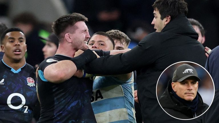 El entrenador de Los Pumas denunció que un jugador de Inglaterra lo agredió tras el partido: “Matón”